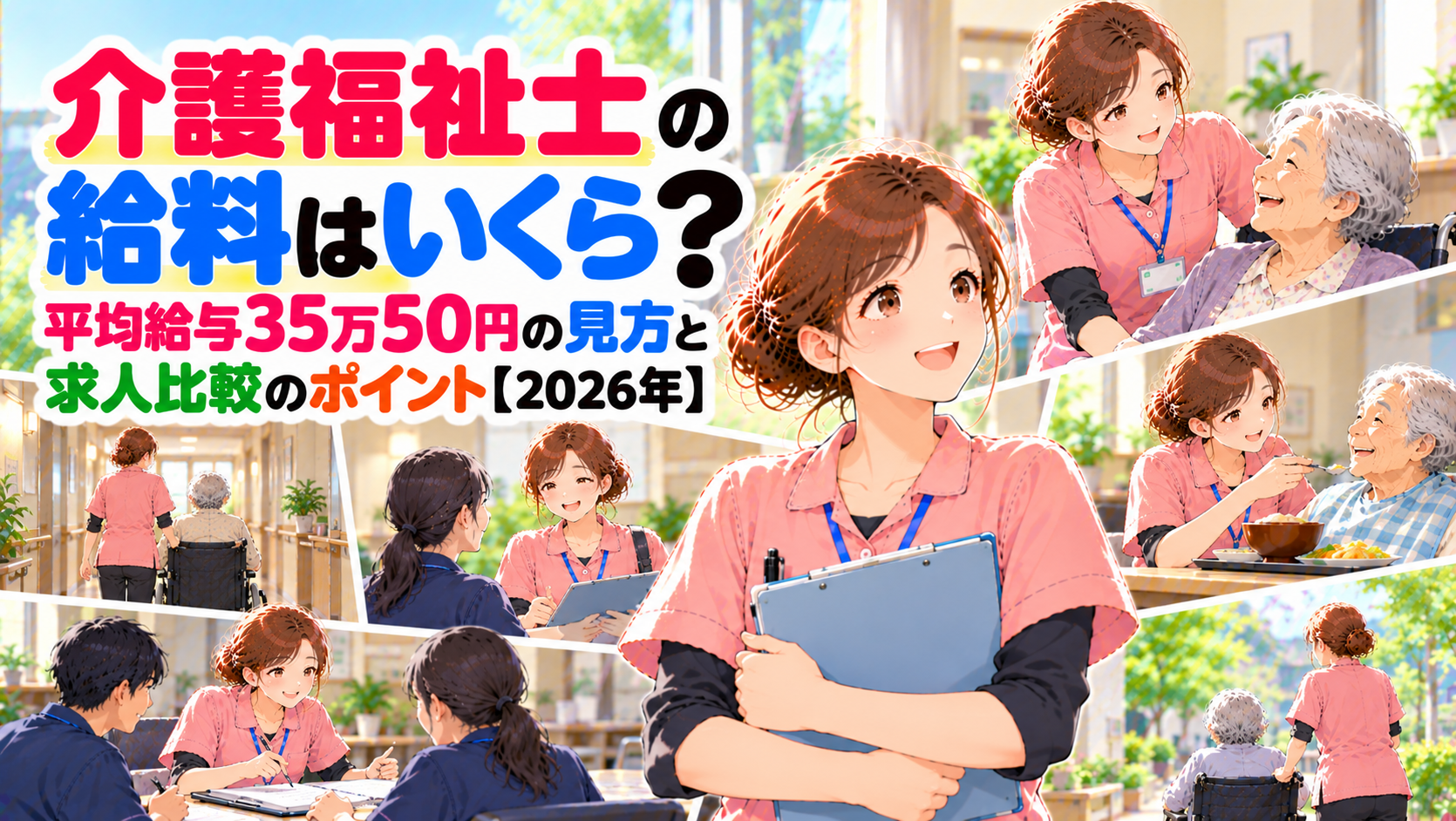 介護福祉士の給料を確認するイメージ